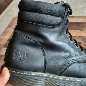 Dr. Martens Black Leather Industrial Steel Toe Work Boots Electric Hazard Sz 9 Icon 7B10 Leather Steel Toe Work Boots in Black | Dr. Martens main image 3